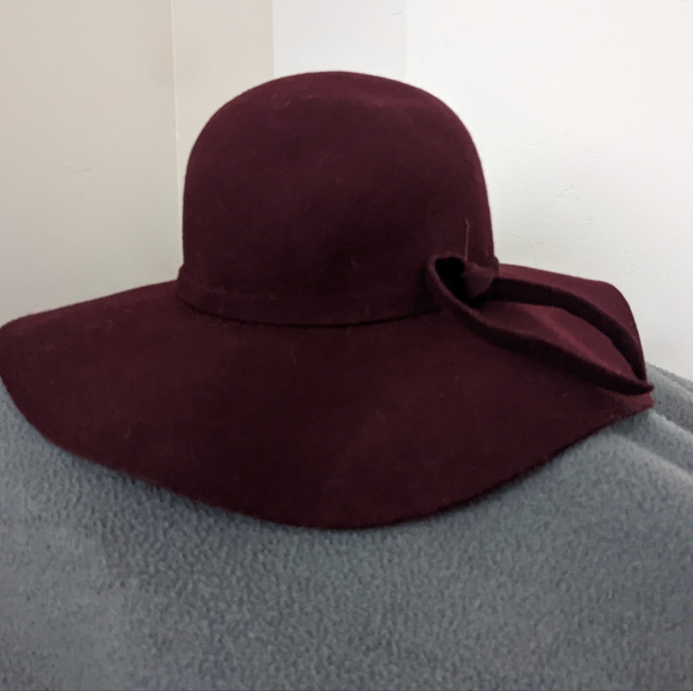 Burgundy Wool Hat